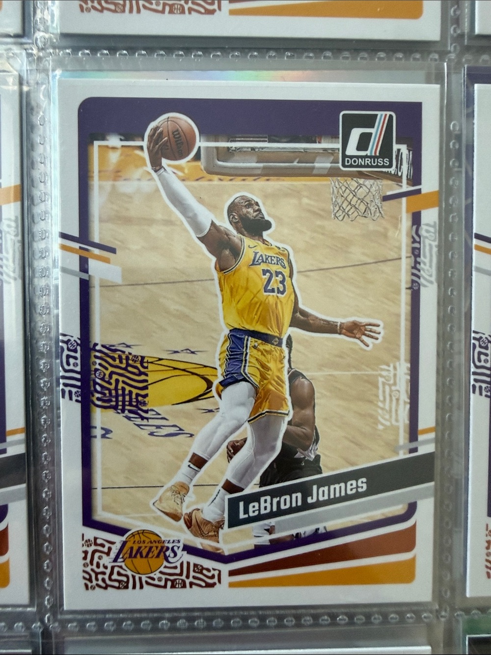 Russ LeBron James Los Angeles Lakers Basketball Card - Yellow
